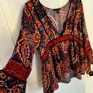 American Eagle Outfitters Bell-Sleeve Blouse